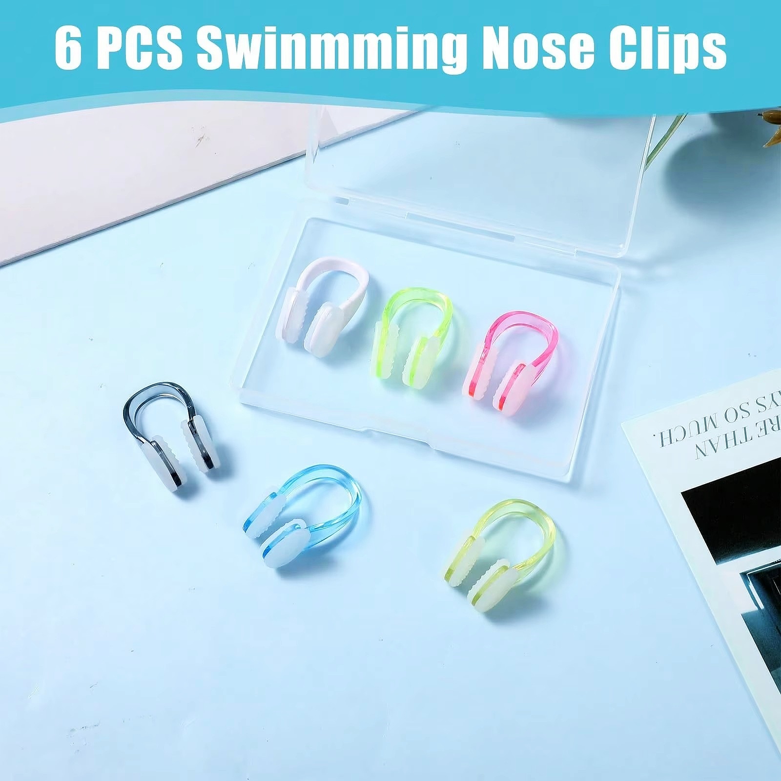 Aquatic Sports Swimming - Set Penjepit Hidung Silikon Tahan Air