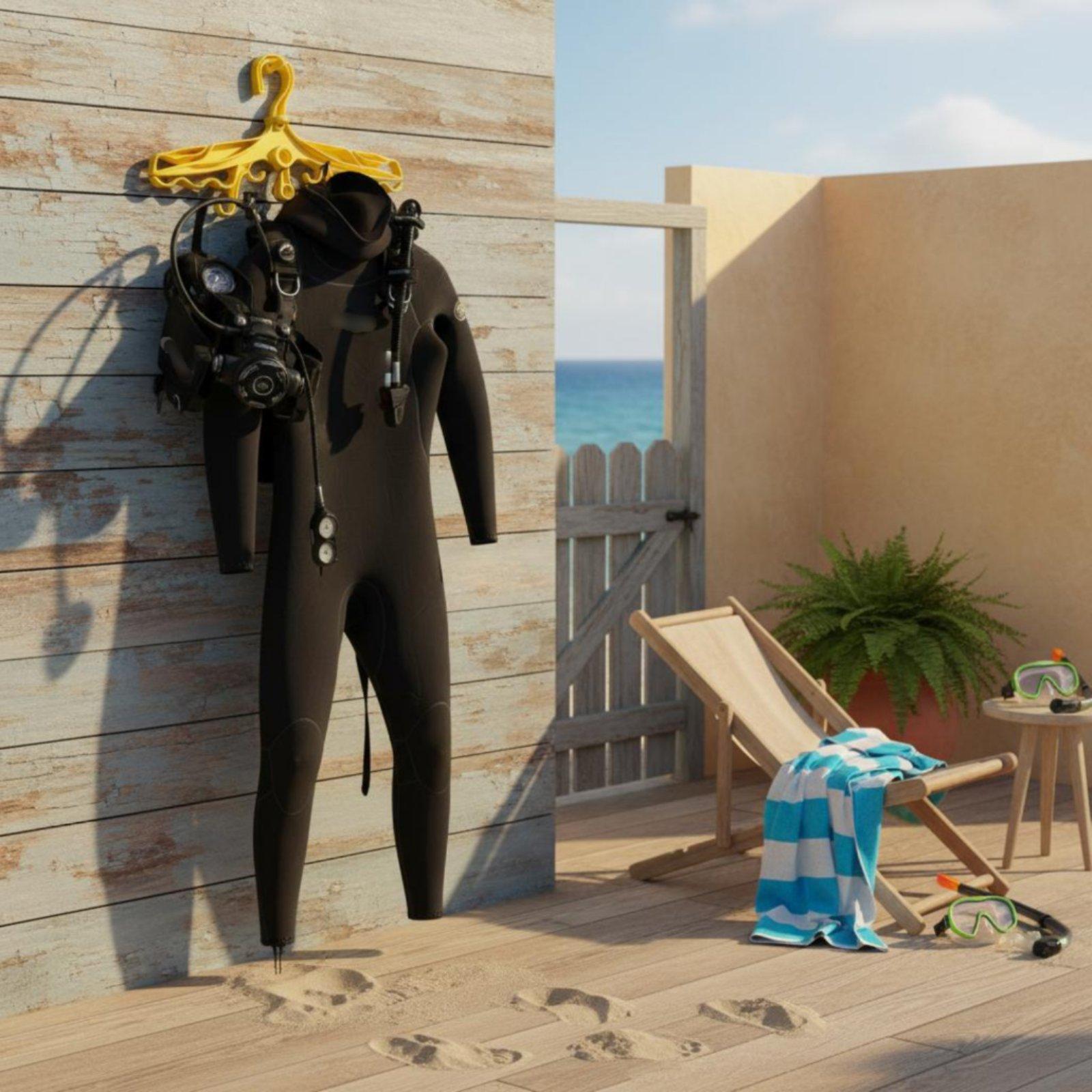 Aquatic Sports Scuba - Gantungan Selam Plastik dengan Delapan Kait,