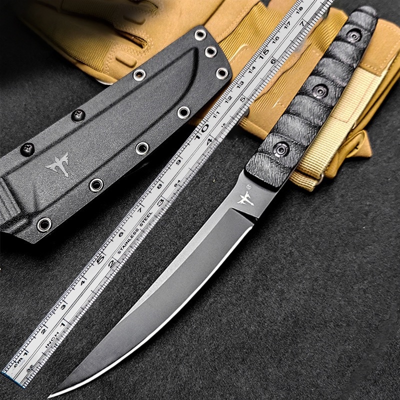 Dive Knife Titanium - Pisau Kydex dengan Sarung untuk Bertahan
