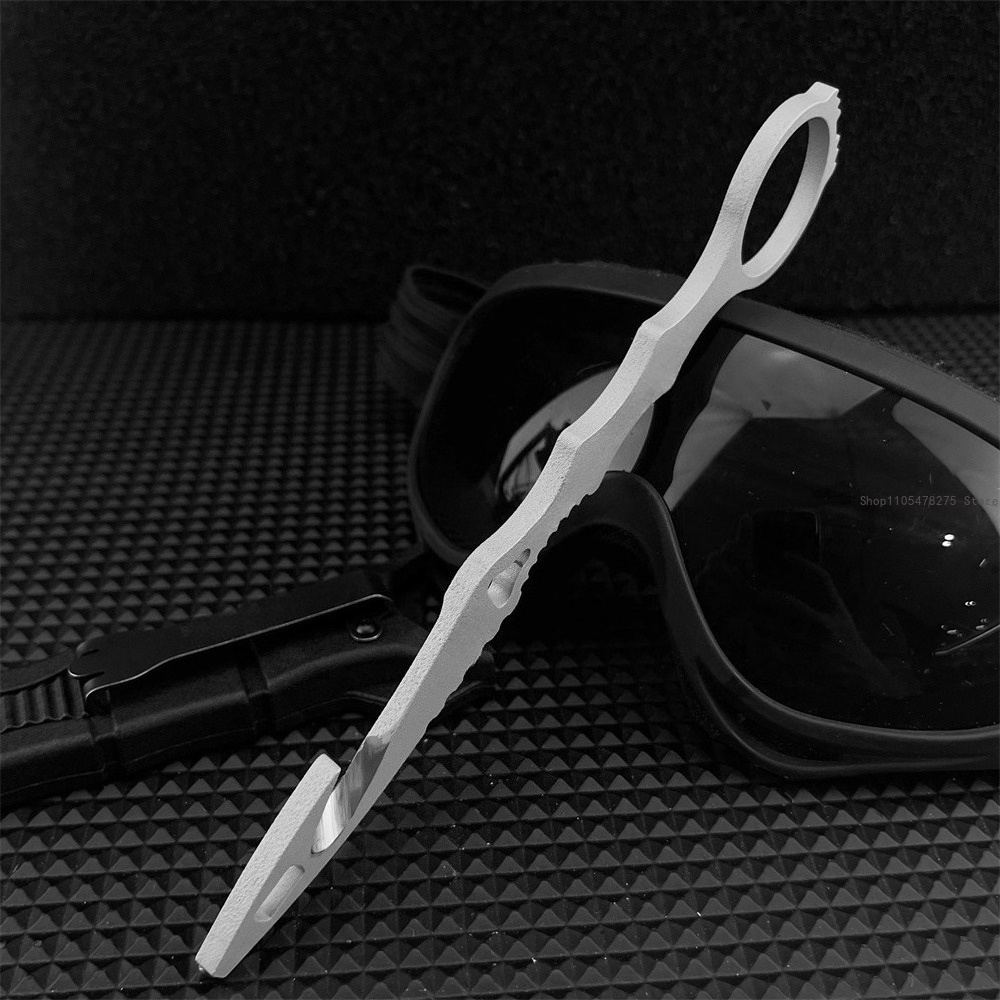 Pisau Bilah Tetap dengan Sarun - Dive Knife Titanium ulasan dan harga